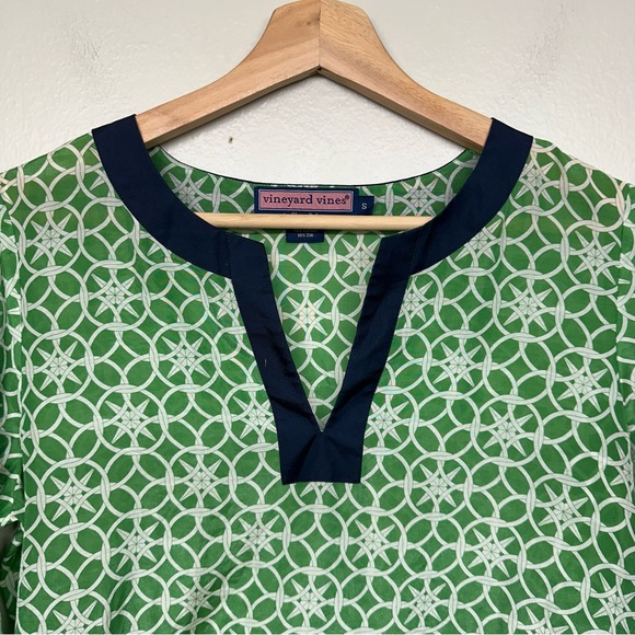 Vineyard Vines Shep & Ian Womens Silk Blend Blouse Size S - Picture 4 of 6